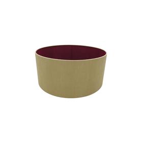 D0294  Sigma 40cm Dual Faux Silk Fabric Shade Antique Gold, Ruby